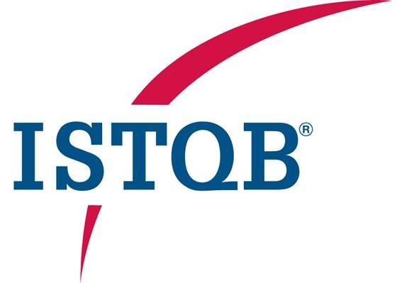ISTQB logo in blue and red featuring registered trademark symbol, used for software testing certification exams